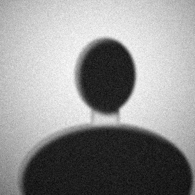 Portrait illustratif abstrait, silhouette sur fond blanc